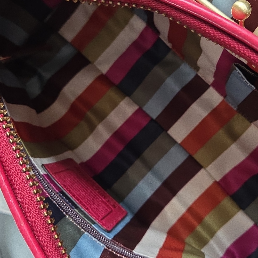 COACH Bleecker Street Limited Ed. Cranberry Barrett 65th Anniversary Leather Bag - Picture 16 of 17